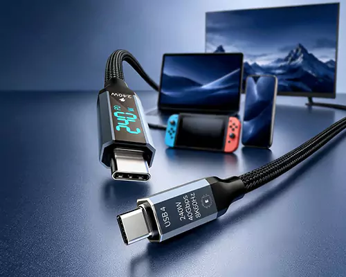 Cable de carga rápida de 240 W, que gestiona todos los datos de carga de una sola vez