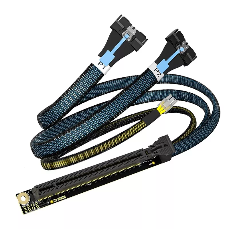 Cable PCIe X16 a 2MCIO 8X